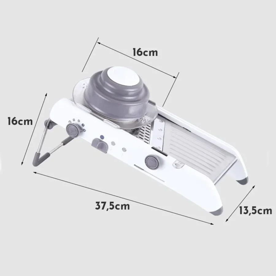 Cortador Ralador Fatiador Legumes Verduras Mandoline Inox Cor:Branco - Imagem 4