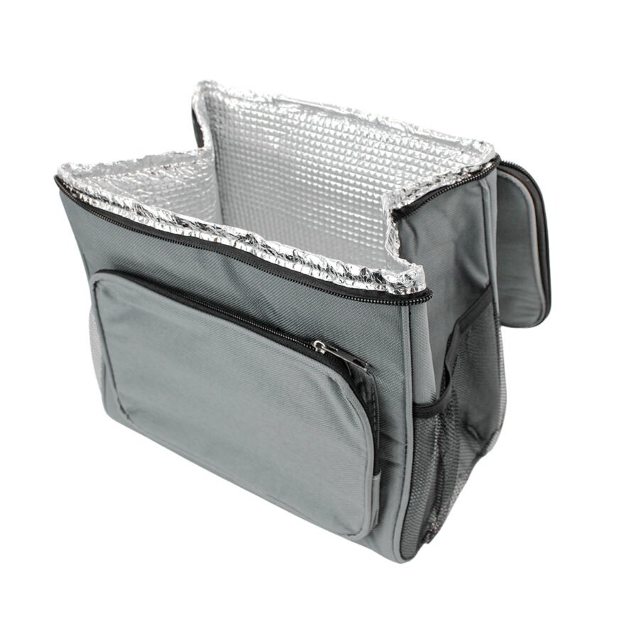 Bolsa Termica 10 Litros Para Academia Fitness Lanche Bebida Viagem Cor:Cinza - Imagem 4