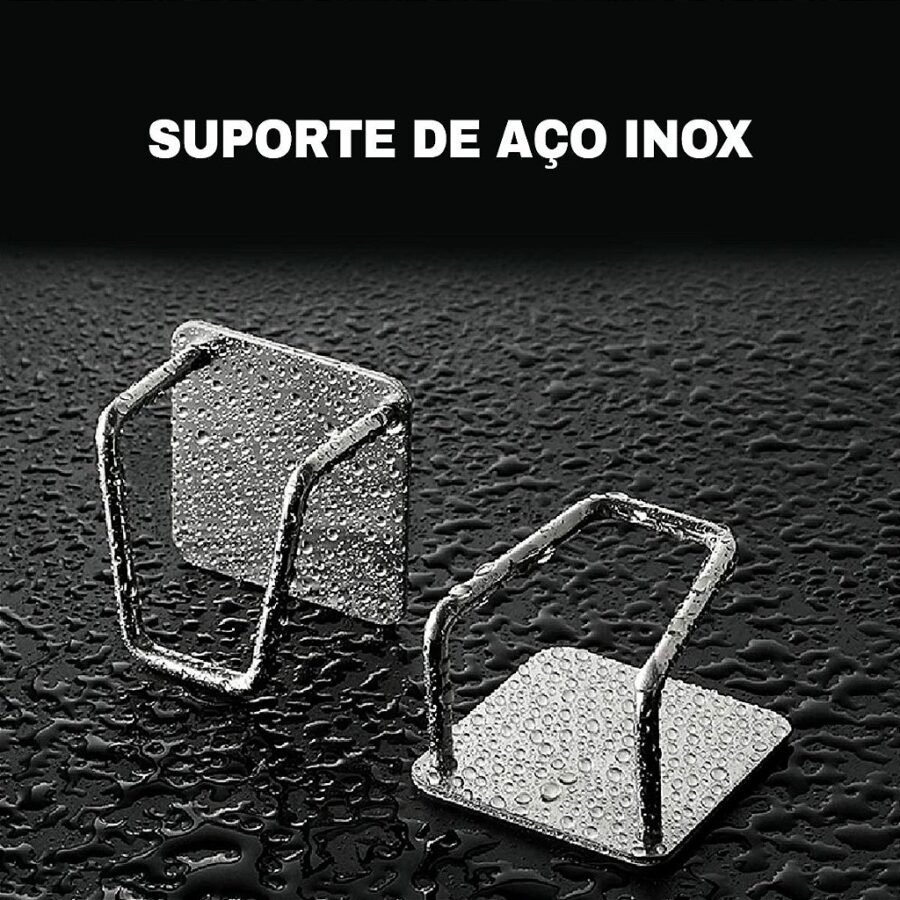 Gancho Adesivo De Parede Suporte Aço Inox Super Aderencia - Imagem 3