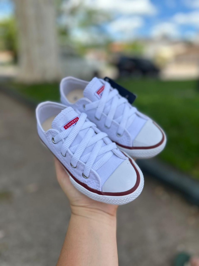 Tenis Infantil Unissex All Star Curto Branco Vulcanizado