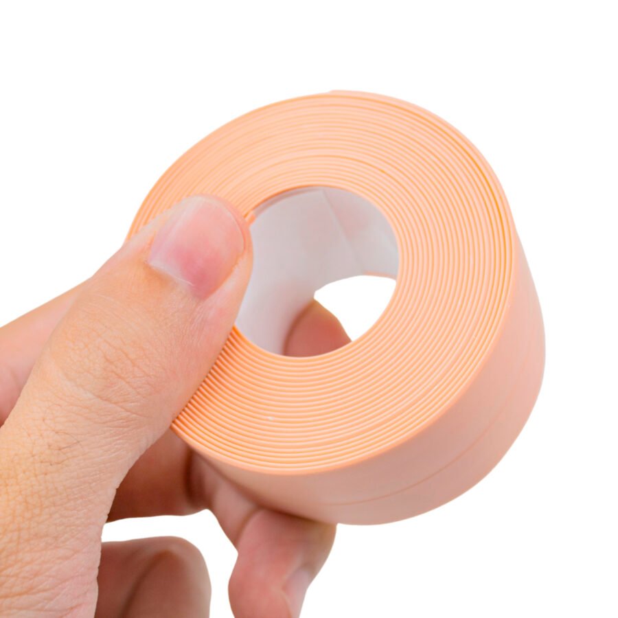 Fita De Vedação Adesiva Porta Janela Protetor 3 Metros X 3,5cm Cor:Rosa Claro - Imagem 3