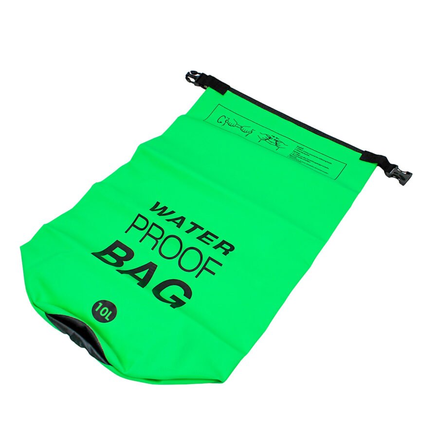Bolsa Mochila Impermeavel Saco Estanque 10 Litros Camping Bag Cor:Verde - Imagem 2
