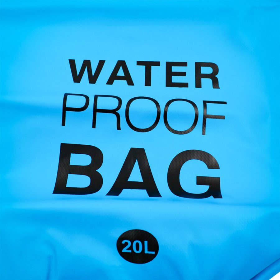 Bolsa Mochila Impermeavel Saco Estanque 20 Litros Camping Bag Cor:Azul - Imagem 5