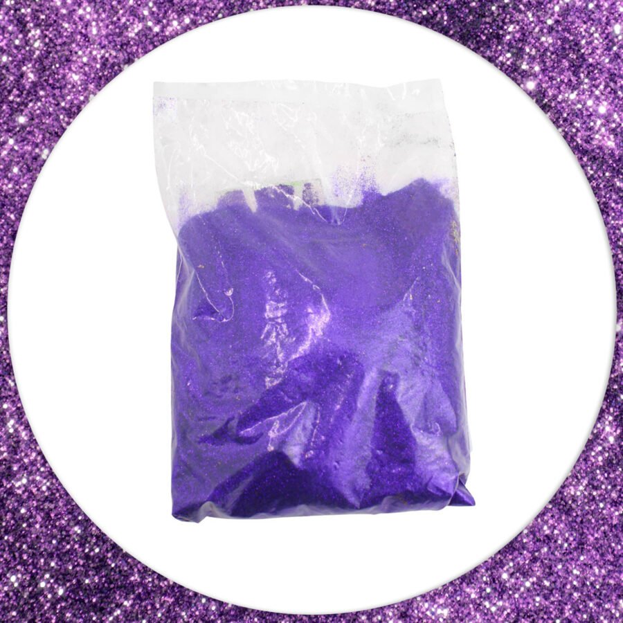 Glitter Purpurina Com Brilho Escolar Artesanato Carnaval Festa 500g Cor:Roxo