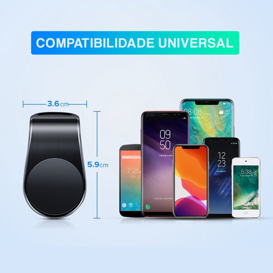 Suporte Celular Automotivo Universal Magnetico Ar Condicionado Imã Veicular Carro 360 - Imagem 2
