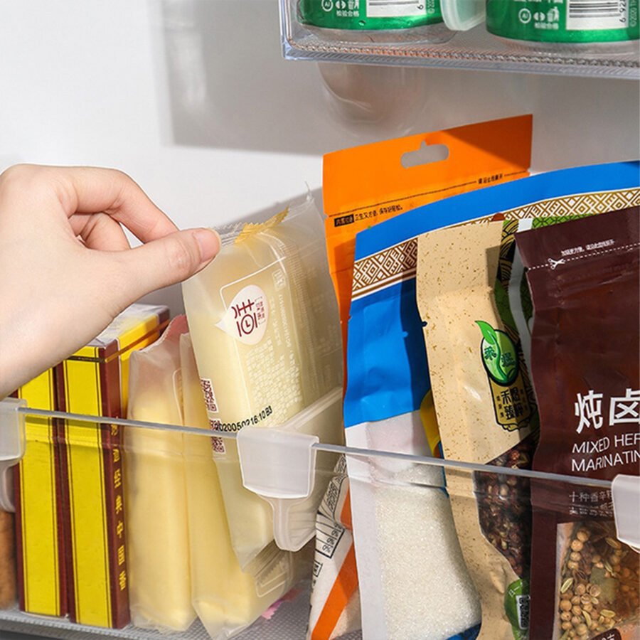 Divisores De Objetos Geladeira Cozinha Multifuncional Prateleira 4 Unidades - Imagem 4