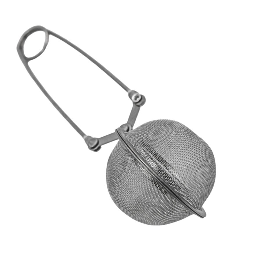 Infusor De Cha Coador Difusor Peneira Ervas Aço Inox Cabo Pinça - Imagem 3