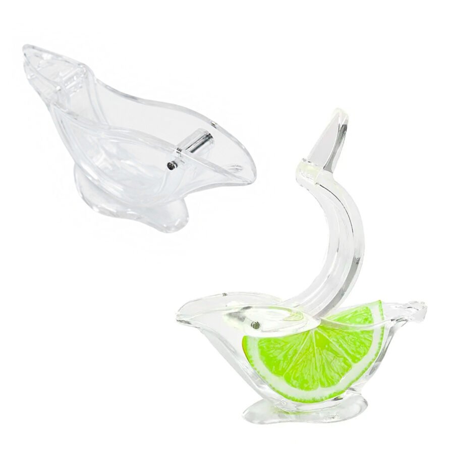 Espremedor De Limão Manual Acrílico Laranja Gourmet Transparente - Imagem 4