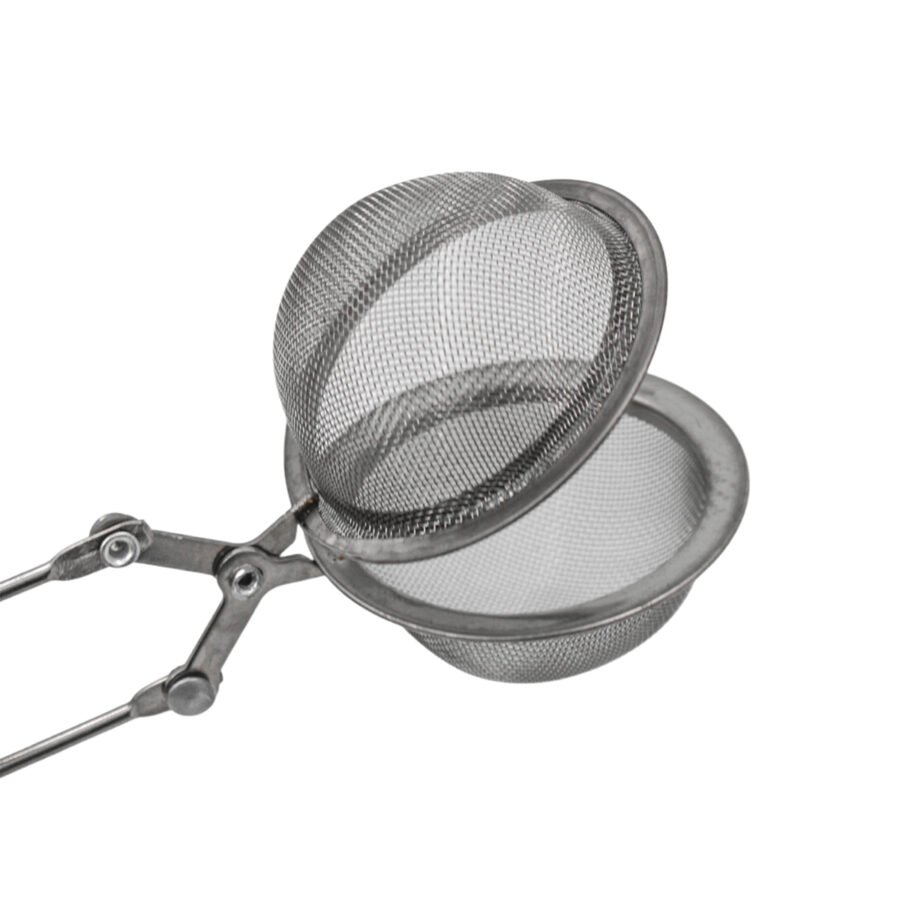 Infusor De Cha Coador Difusor Peneira Ervas Aço Inox Cabo Pinça - Imagem 4