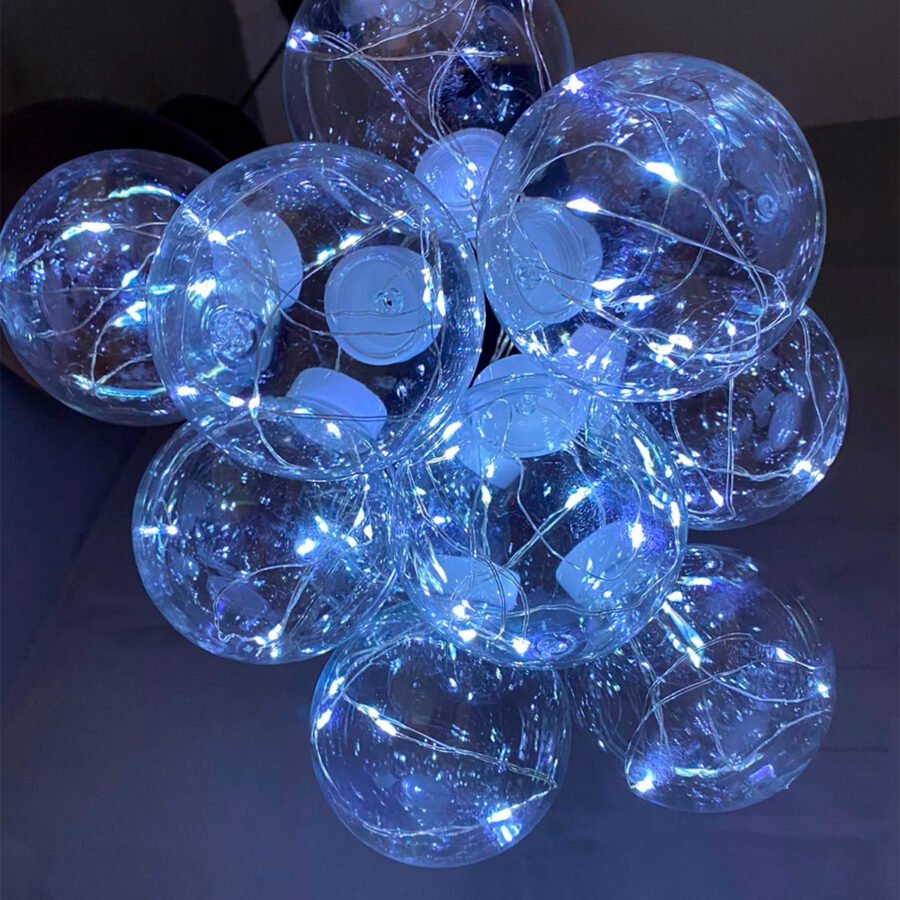 Varal Led 10 Lampadas Bola Incandescentes Fio De Fada Cor:Branco frio - Imagem 2