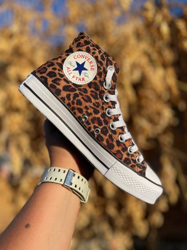 Tênis Botinha All Star Feminino Vulcanizado Onça