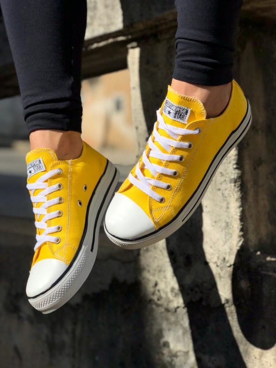Tênis Cano Curto All Star Feminino Amarelo - Imagem 3