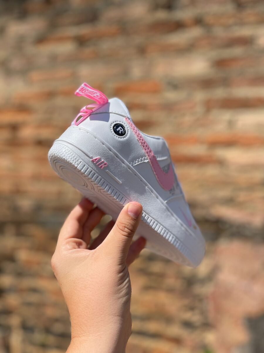 Tênis Air Force EL Feminino Nike Branco/Rosa - Imagem 2